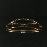14k Yellow Gold and 0.50cttw Diamond Solid Vintage Bangle Bracelet 5.75"