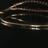 14k Yellow Gold and 0.50cttw Diamond Solid Vintage Bangle Bracelet 5.75"