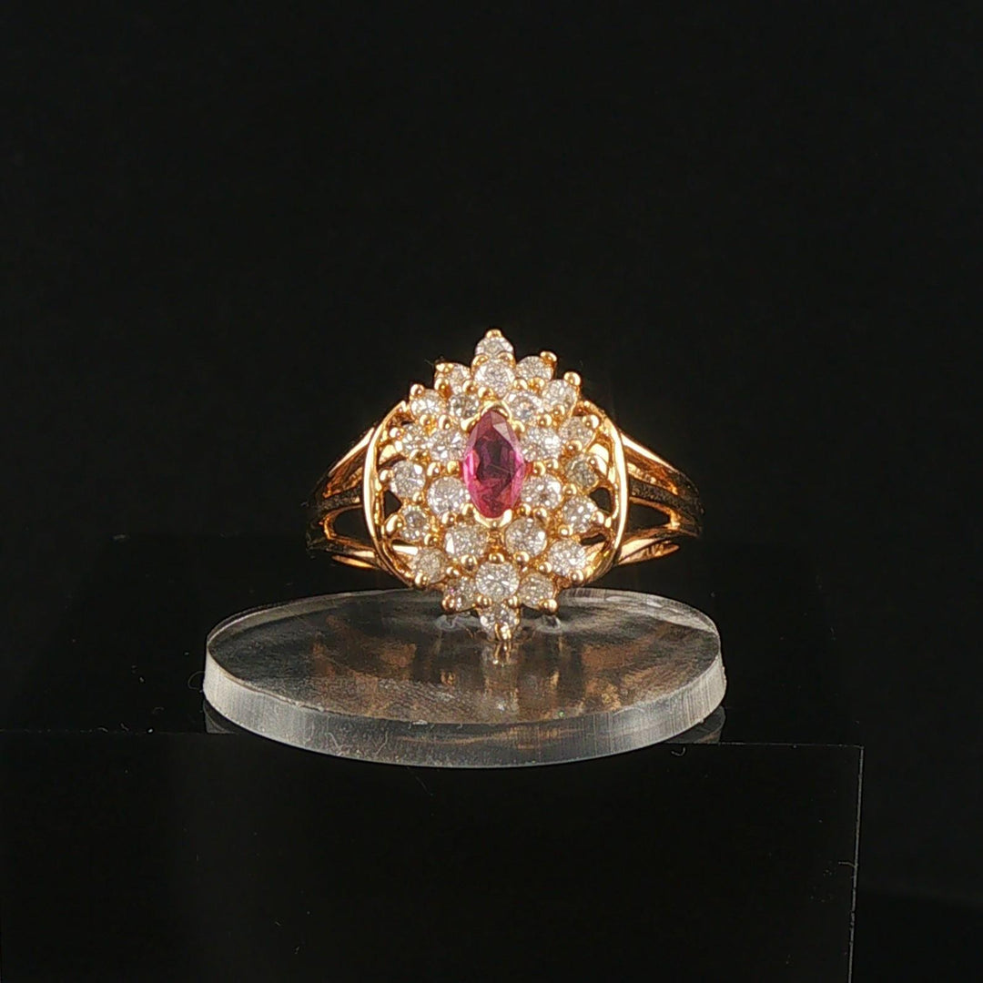 14k Yellow Gold Ruby and 0.60cttw Diamond Ring Size 7.75