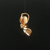 14k Yellow Gold and 0.25ct Diamond Plumeria Floral Pendant