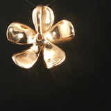 14k Yellow Gold and 0.25ct Diamond Plumeria Floral Pendant