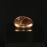 14k Yellow Gold Pink Sapphire and Diamond Bypass Ring Size 7.25