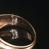 14k Yellow Gold Pink Sapphire and Diamond Bypass Ring Size 7.25