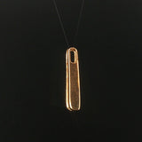 14k Yellow Gold and 1cttw Diamond Solid Bar Slide Pendant 1"