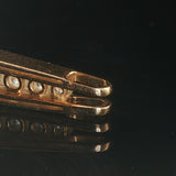 14k Yellow Gold and 1cttw Diamond Solid Bar Slide Pendant 1"