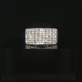 10k White Gold and 0.50cttw Diamond Crowned Band Ring Size 7