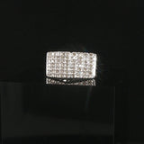 10k White Gold and 0.50cttw Diamond Crowned Band Ring Size 7