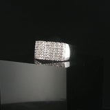 10k White Gold and 0.50cttw Diamond Crowned Band Ring Size 7