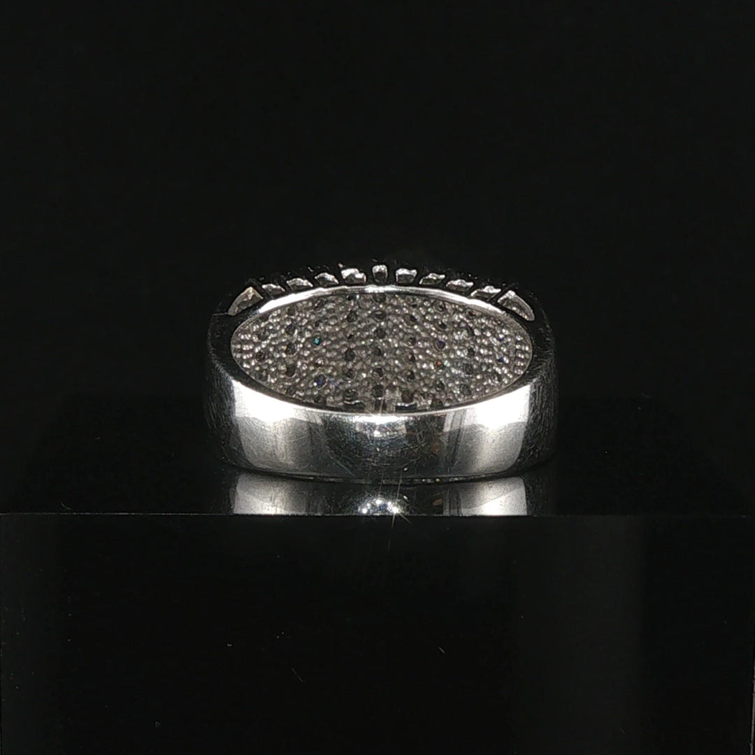 10k White Gold and 0.50cttw Diamond Crowned Band Ring Size 7