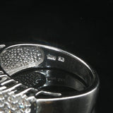 10k White Gold and 0.50cttw Diamond Crowned Band Ring Size 7