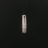 14k White Gold and 0.25cttw Diamond Circle Slide Pendant