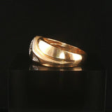 14k Yellow and White Gold 0.25cttw Diamond Men's Vintage Ring Size 10.25