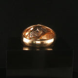 14k Yellow and White Gold 0.25cttw Diamond Men's Vintage Ring Size 10.25