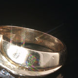 14k Yellow and White Gold 0.25cttw Diamond Men's Vintage Ring Size 10.25