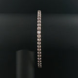 14k White Gold and 3cttw Diamond Heavy Vintage Link Bracelet 7.75"