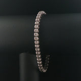 14k White Gold and 3cttw Diamond Heavy Vintage Link Bracelet 7.75"