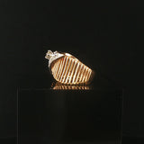 14k Yellow and White Gold Diamond Vintage Ladies Ring Size 4.25