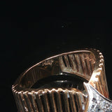 14k Yellow and White Gold Diamond Vintage Ladies Ring Size 4.25