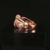 Effy 14k Rose Gold and 1cttw Champagne and White Diamond Ring Size 7