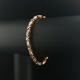 14k Yellow Gold and 1.50cttw Baguette Diamond Vintage X Link Bracelet 7"