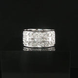14k White Gold and 1cttw Diamond Men's Band Ring Size 10.25