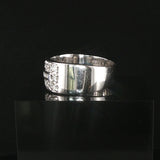 14k White Gold and 1cttw Diamond Men's Band Ring Size 10.25