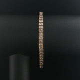 10k Yellow Gold and 3.5cttw Diamond 15g Solid Square Link Bracelet 7.25"