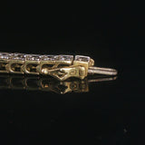 10k Yellow Gold and 3.5cttw Diamond 15g Solid Square Link Bracelet 7.25"