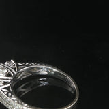 10k White Gold and 1cttw Diamond Three Diamond Halo Ring Size 7.75