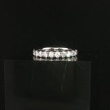 18k White Gold and 0.75cttw Diamond Half Eternity Band Ring Size 7.5