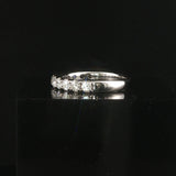 18k White Gold and 0.75cttw Diamond Half Eternity Band Ring Size 7.5