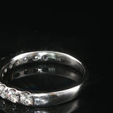 18k White Gold and 0.75cttw Diamond Half Eternity Band Ring Size 7.5