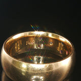 14k Yellow Gold Multi Gemstone and Diamond Solid Band Ring Size 9.5