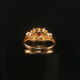 14k Yellow Gold Ruby Emerald and Diamond Ladies Ring Size 7.25