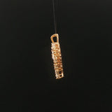 14k Yellow Gold and 0.60cttw Round and Baguette Diamond Heart Pendant
