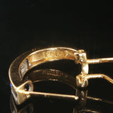 14k Yellow Gold and 0.30cttw Diamond Hoop Earrings