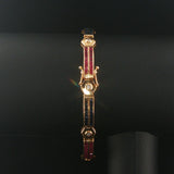 14k Yellow Gold 12g Multi Gemstone and Diamond Bar Link Bracelet 7"