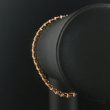 14k Yellow Gold and 1.20cttw Diamond Solid S Link Vintage Tennis Bracelet 7.25"