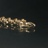 14k Yellow Gold and 1.20cttw Diamond Solid S Link Vintage Tennis Bracelet 7.25"