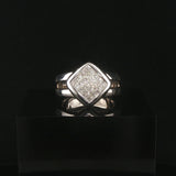 18k White Gold and 1.25cttw Princess Cut Diamond Heavy Ring Size 5
