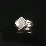 18k White Gold and 1.25cttw Princess Cut Diamond Heavy Ring Size 5