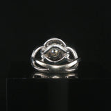 18k White Gold and 1cttw Diamond Halo Ladies Ring Size 4.75
