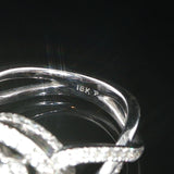 18k White Gold and 1cttw Diamond Halo Ladies Ring Size 4.75