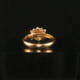 Antique 18k Yellow Gold and 0.60cttw Old Mine Cut Diamond Halo Ring Size 6.5