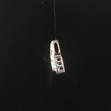 14k White and Yellow Gold and 0.50cttw Diamond Pendant 0.70"