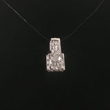 14k White and Yellow Gold and 0.50cttw Diamond Pendant 0.70"