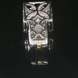 14k White and Yellow Gold and 0.50cttw Diamond Pendant 0.70"