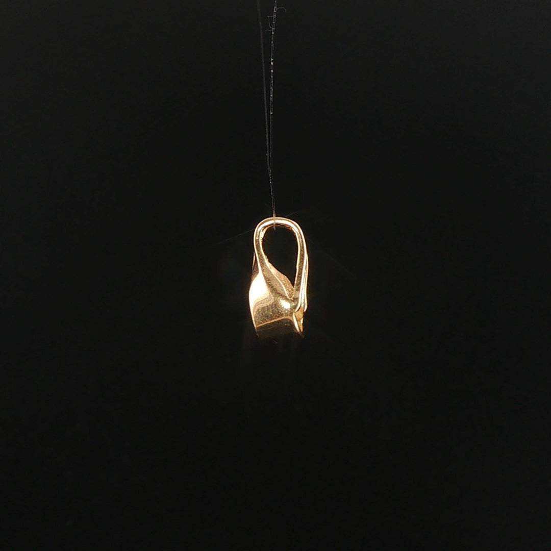 14k Yellow Gold and 0.35ct Diamond Slide Pendant 0.70"