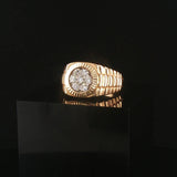 14k Yellow Gold and 0.50cttw Diamond Cluster Men's Vintage Ring Size 9