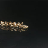 14k Yellow Gold and 3cttw Diamond Solid S Link Vintage Tennis Bracelet 7"